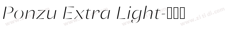 Ponzu Extra Light字体转换